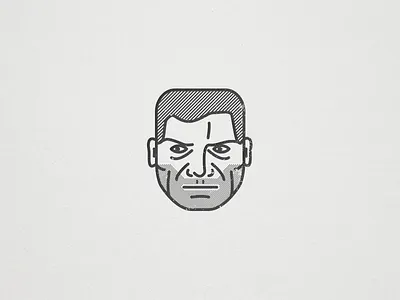 DOOMGUY avatar doom doomguy fps id illustration line art marine retro video game