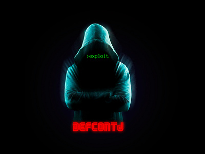 DefconTj code computer cyberpunk design exploit hacker linux mrrobot nsa photoshop poster security