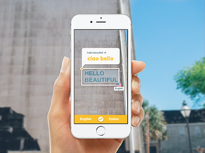 Day 012 - Augmented Translator app camera clean flat interface language minimal mobile translator ui ux