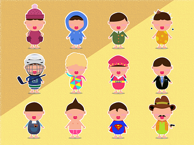 Who are you? illust jobs series stickers vector who are you