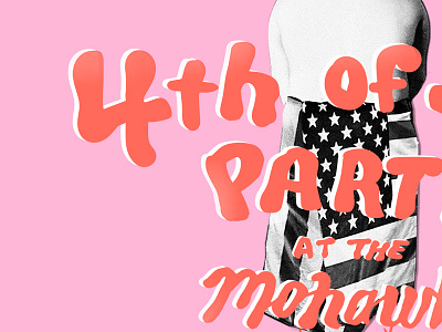 Sunday Funday 4th of july america pink poster