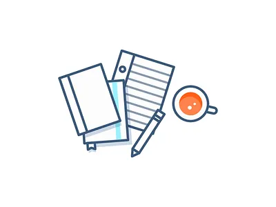 Studying books illustration illustrator line lines minimal studying vector