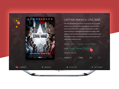 PLEX Library app dark davidgor lg plex remote sketch tv ui ux