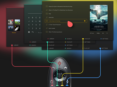 PLEX TV app dark davidgor lg plex remote sketch tv ui ux