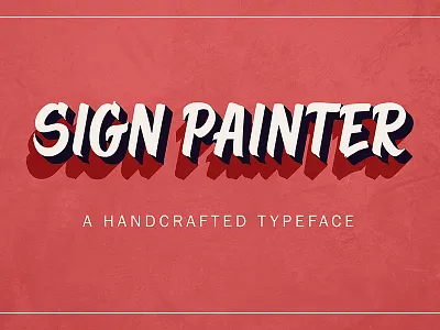 Sign Painter Typeface ads branding brush display font handcrafted logo print signage typeface