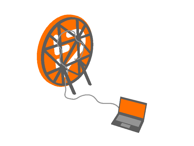 Backstage 3d animation blender gif laptop lo poly loop lopoly low poly motion design neon