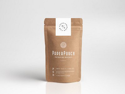 Paper Pouch Packaging MockUp freebie label mock up mockup packaging psd