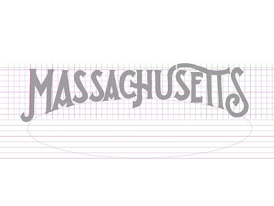 Mass. beer grid handlettering logotype massachusetts new england