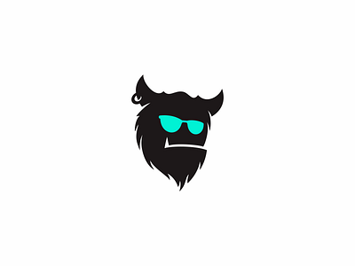 Like a boss cool fantasy fun horn logo modern monster