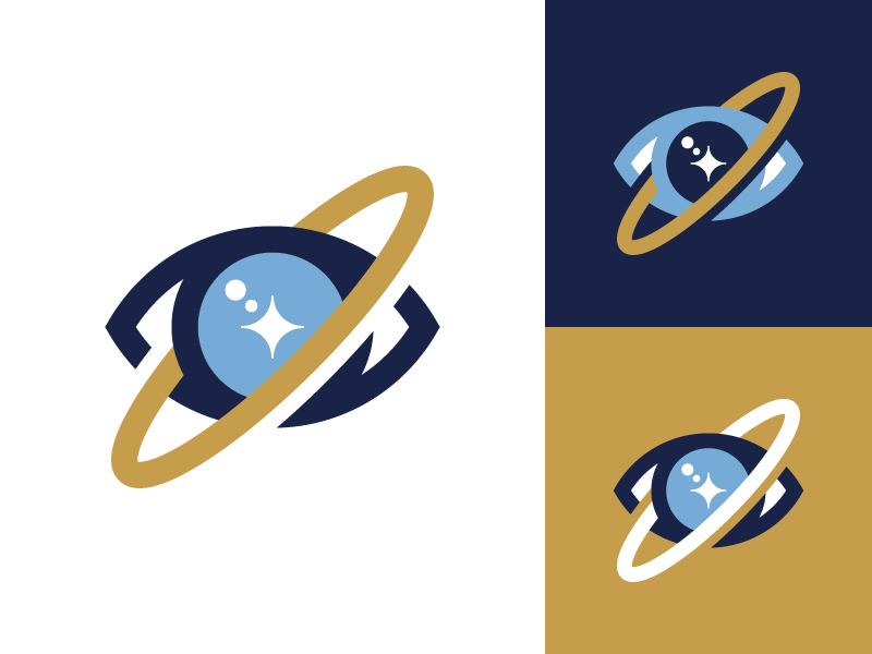 Eye of Saturn eye icon illustration logo planet saturn space universe