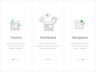 Onboarding Cards app cards design icon illustration navigation new onboarding tour tutorial ui user