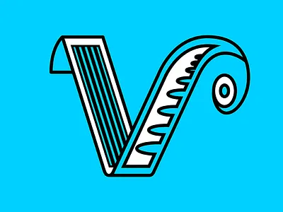 V 36daysoftype design hand illustrator letter type v
