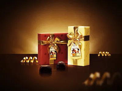 Pralines branding chocolate design gold leemon luxury photoshop velvet