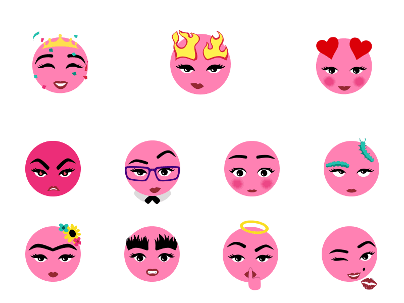 Benefit Cosmetics Stickers branding chat emoji icon iconfactory imessage ios keyboard messaging social sticker stickers