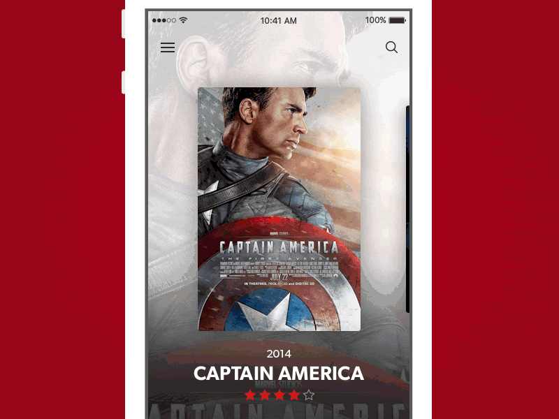 Daily UI #025 animation animation carousel challenge dailyui film ios mobile movie ui