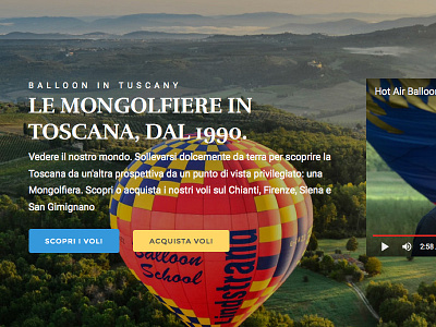 Balloon in tuscany website balloon calltoaction chianti country hotairballon italy tuscany webdesign website