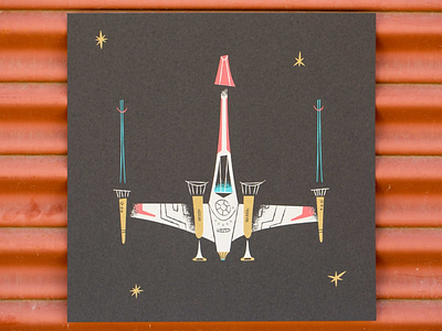 Star Wars Screenprints art illustration print star wars x wing