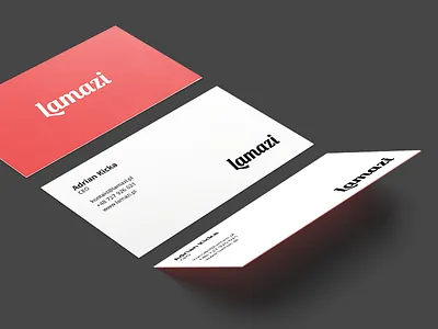 Business card business card candy red clean clean business card cosmetics lamazi makeup