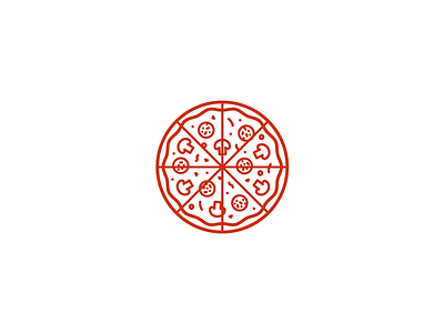 Pizza Time food illustration line pizza simple