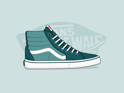 V A N S H I G H S K 8 illustration kicks laces shoe shoes skate skateboard skating vans