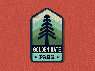 Outside Lands Patch: Golden Gate Park badge branding dan kuhlken dkng logo nathan goldman outside lands patch san francisco tree vector