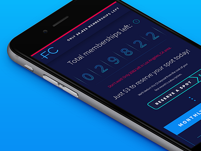 Front Cab blue clean countdown counter dark flat landing page mobile responsive ui webdesign website