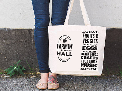 Fith Canvas Bag branding farmers logo market mockup type wip