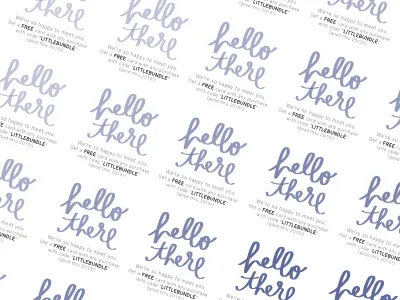 Marketing Bits- 'Hello There' blue campaign code coupon coupon code cursive hand lettering lettering marketing ombre