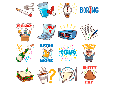 Emojis business cartoon emoji emojis emoticon line messenger sticker stickers viber