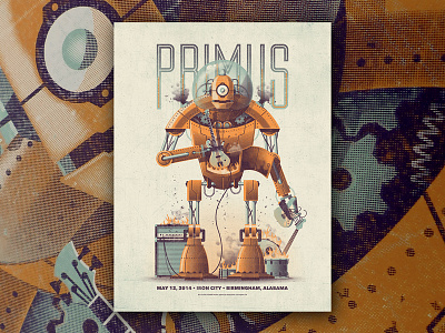 Primus Gig Poster amp bass dan kuhlken dkng gig poster guitar nathan goldman primus robot vector