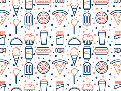 Snacks on snacks on snacks design dribbble food pattern pizza snacks