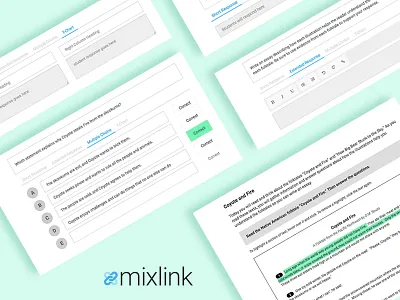 Student Response Types in MixLink edtech education education technology mixlink responsive ui