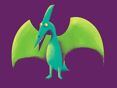 Petrie dinosaur illustration jurassic park pteradactyl study