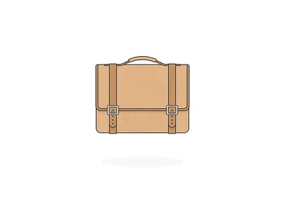 Satchel bag briefcase cartable halftone handbag icon illustration leather sac satchel school