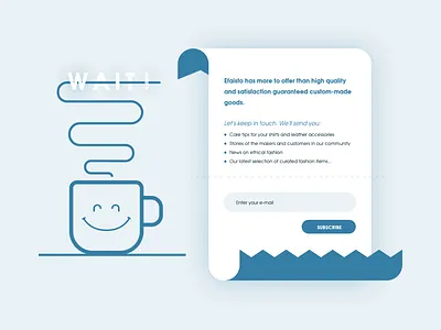 Efaisto Subscribe blue coffee cup efaisto france illustrator saigon sketch startup subscribe ui vietnam