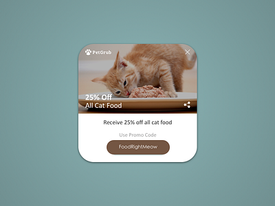 DailyUI - #061 - Redeem Coupon 061 cat food cats coupon dailyui redeem