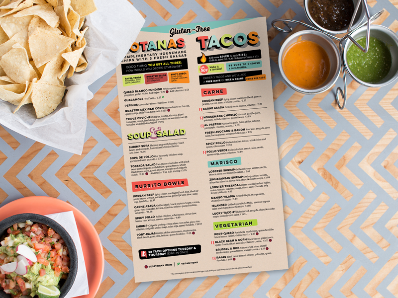Example of BelAir Cantina | Gluten-Free Menu