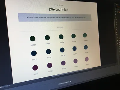 Play Technica Style Guide branding colors guide style