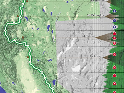 Hiking Map elevation hiking map mountains trail