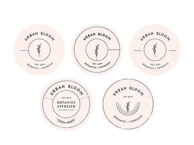 Urban Bloom botanical branding coffee floral icon identity illustration logo minimal texture