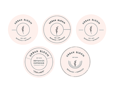 Urban Bloom botanical branding coffee floral icon identity illustration logo minimal texture