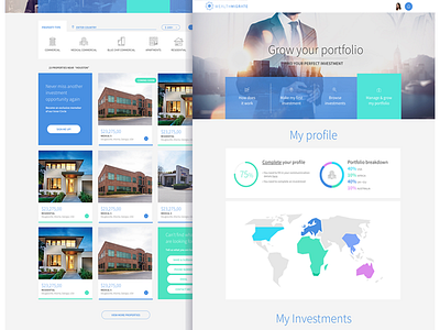 Real Estate investment dashboard crowdfunding dashboard design investment rebrand ui