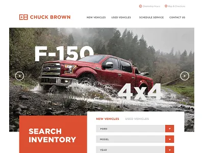 CB Ford Homepage Concept ford homepage search trucks ui website