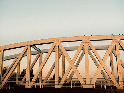 Moonlight Crossing - A3 Photo Print bridge moonlight outdoor photo photography sky