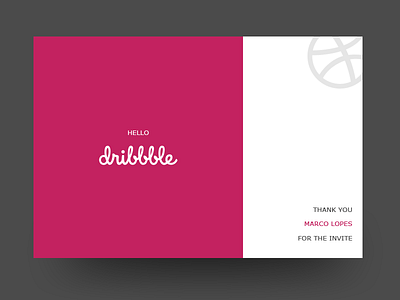 Thank you @marcosilva card design dribble invite minimal thanks