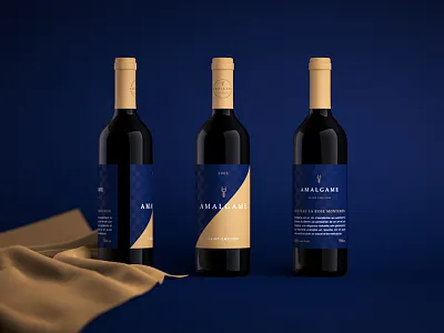 Amalgame Identity | Shot #2 3d bottle c4d cgi cinema4d design identity mockup packaging render wine