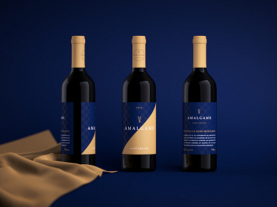 Amalgame Identity | Shot #2 3d bottle c4d cgi cinema4d design identity mockup packaging render wine