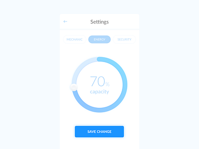 Day 007 - Setting blue daily ui challenge energy experiment setting white