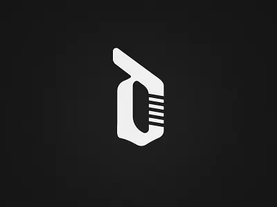 Personal Logo black c d designer grayscale logo simple ui ux white