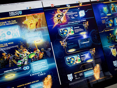Lego NexoKnights Academie Site academie lego nexoknights promo site web design